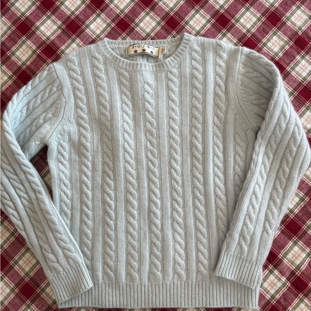 SOJRN 100% Cashmere Cable Knit Sweater - Medium